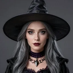 portrait of a witch, grey hair, beautiful, stunning, detailed, by artgerm, by greg rutkowski, by luis royo, by pixar, by myazaki, gothic, final fantasy, fantasy, medieval