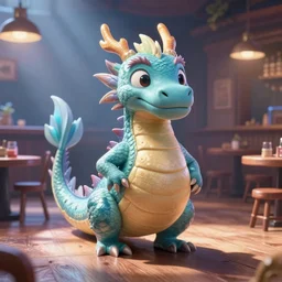 happy dragons at the pub by Pixar