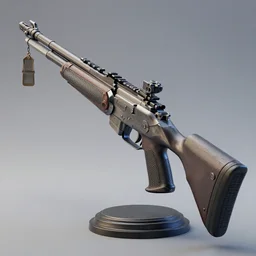 covenant needle rifle. 3 d blender render. winner.