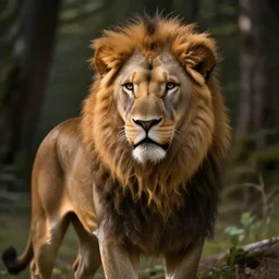 Lion prince in the woods, trending on Fur Affinity, furry art