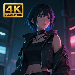 anime girl looking away, medium shot, dramatic lighting, 4 k, cyberpunk, inspired by wlop, award winning, trending on artstation