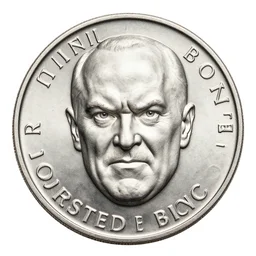 silver coin with angry smiling Anthony Hopkins