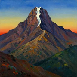 a mountain, 1 9 6 0 s technicolor, surrealism, painterly