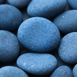 macro photography of large blue pebbles