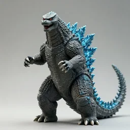 Godzilla holding a micro, photorealistic