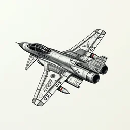 the fighter jet engraving