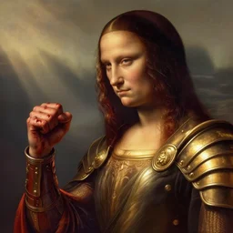 Sam Hyde as a Roman warrior wearing gold and red armor, elegant suit, looking at bloody fist, portrait art by Leonardo da Vinci, highly detailed, digital painting, concept art, illustration, dim lighting with twilight rays of sunlight, trending on artstation, very detailed, smooth, sharp focus, octane render, close up
