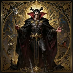 doug jones as dracula, intricate, d & d, wizard, powerful, fantasy, art nouveau, baroque style, digital painting, trending on artstation, sharp focus, wide shot, illustration, evil, demonic, monstrous, global illumination, ray tracing, art by artgerm and greg rutkowski and ruan jia