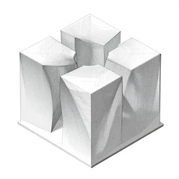 variation of 3 d box shape grammar mass design, very detailed