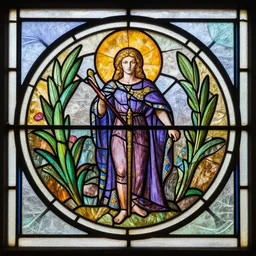 stained glass window by ernst haeckel,