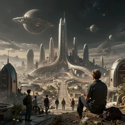 VFX movie photojournalism of daily life in a futuristic interstellar city of abundance Emmanuel Lubezki