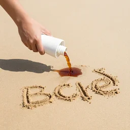 someone spilled coffee on the sand