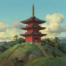 a  traditional Japanese quite Torri on a mountain, by studio ghibli painting, CONCEPT ART,  by Joaquin Sorolla rhads Leyendecker, by Ohara Koson and Thomas Kinkade, traditional Japanese colors, superior quality, masterpiece