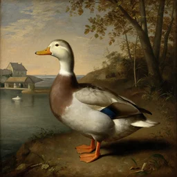 a duck on the prowl oil painting lucas cranach the elder