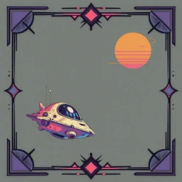 design only, very very very vibrant, 2 0 5 0 s retro future art gothic designs borders lines decorations space machine. muted colors. by jean - baptiste monge
