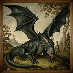 dragon painted by hieronymus bosch, detailed digital art, trending on Artstation