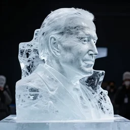 joe biden ice sculpture