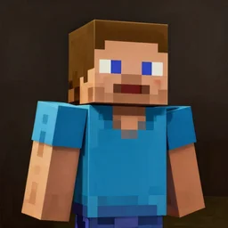 realisitc portrait of minecraft steve, steve from minecraft, by rembrandt and konstantin razumov