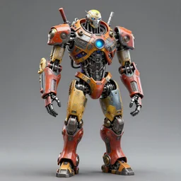 a fullbody uncut overdetailed hypermaximalist fullbody portrait shot of biomechanical robot, by subjekt zero,. inspired by intricate detail inspired by brian allan flyland design, beastwreck and jimbo phillips feat igor goryunov. complementary colors. polished. heavy machinery influence. heavily stylized by subjekt zero.
