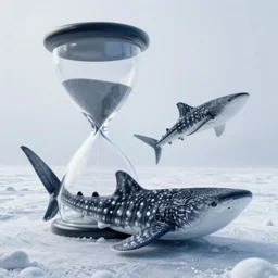 i left the horizon curled and frozen still the tilting of the hourglass with all this time to kill, 8 k digital photo of a cosmic whale shark flying through an intricate luminous gouache nebula background, bryan skerry, douglas hoffman, bob eggleton, ultra detailed, behance contest winner, sharp focus, official art, super cool!!!