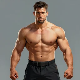 the strongest man in reality, digital painting