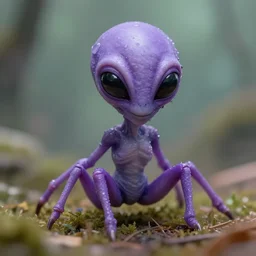 Purple alien, realistic, micro photography, photo, realsim