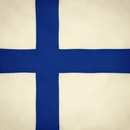 flag of finland, retrowave