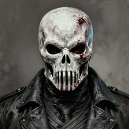 scary portrait of frank castle the punisher, bruised, face paint, intricate, elegant, highly detailed, centered, grungy, digital painting, artstation, concept art, smooth, sharp focus, illustration, artgerm, tomasz alen kopera, artstation, boris vallejo