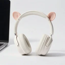 promotional product concept photo of the triphones, a 3 - eared headphone concept, headphones designed for people with 3 ears