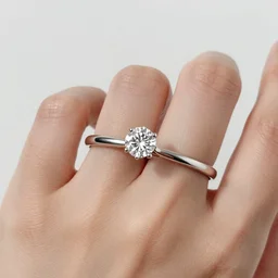 women wedding ring with one diamond
