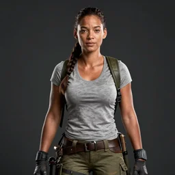 will smith as lara croft, realistic, 8k resolution, hyperdetailed, highly detailed, real life, studio lighting, high quality, dramatic shot,
