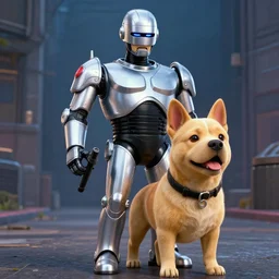 robocop dog, movie poster, detailed, 4k