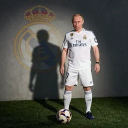 Putin as Real Madrid football player