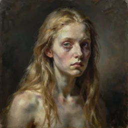 hauntling, oil on canvas, high detail, hyperrealism, photo realistic, masterpiece
