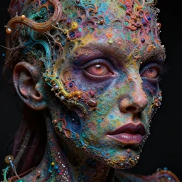 ai created art realistic fine detail fractal colorful cinematic ultra detailed sharp focus super beautiful bizarre amazing skin covering h. r. giger