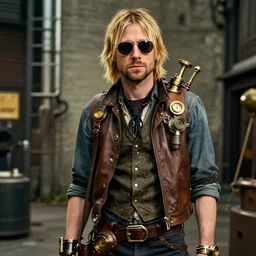 kurt cobain from the future, steampunk