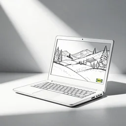 ikea manual line art, ikea laptop, laptop parts assembly