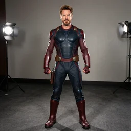 david hasselhoff cosplaying as tony stark, dragoncon, flash photography, 3 5 mm, f / 2. 8, full length