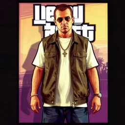 Lemony Snicket on the poster for gta 6, gta style, detailed, shadows