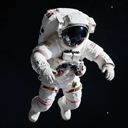 A stunning cinematic film still of an Astronaut floating in space.