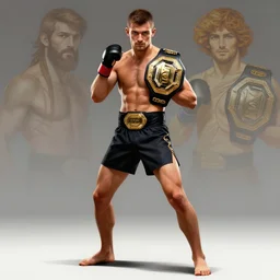 renaissance full body portrait of mma champion in fighting pose, concept art, smooth, sharp focus, illustration, art by artgerm and greg rutkowski and alphonse mucha