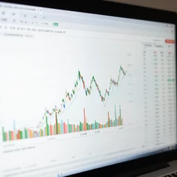 computer screen shot of the stock market