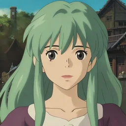 a film still portrait of a megurine luka, finely detailed features, closeup at the faces, perfect art, at an ancient city, gapmoe yandere grimdark, trending on pixiv fanbox, painted by greg rutkowski makoto shinkai takashi takeuchi studio ghibli, akihiko yoshida