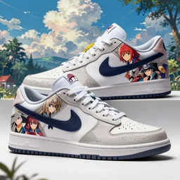 fantasy anime jrpg sneaker design designed by studio ghibli, chrono trigger guilty gear style, sleek modern native punk sneaker design, hip hop sneaker design with subtle mayan patterns, gapmoe yandere grimdark, trending on pixiv fanbox, painted by greg rutkowski makoto shinkai takashi takeuchi studio ghibli, akihiko yoshida