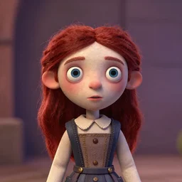 an stylized portrait photo of coraline, beautiful stop motion character by laika studios