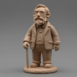 my father made out of polymer clay detailed sculpture trending on artstation