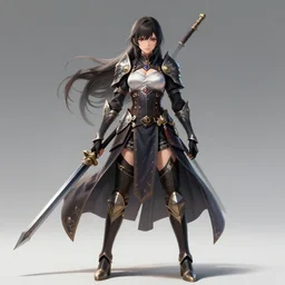 detailed, sharp, full body portrait of a fantasy female warrior wearing trending on artstation, anime arts, featured on Pixiv, HD, 8K, highly detailed, good lighting, beautiful, epic, masterpiece