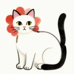 in picasso flower cat