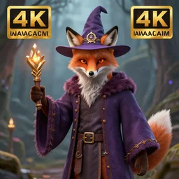 wizard with fox themed clothing, highly detailed, 4 k, hdr, award winning, by kawacy, artstation