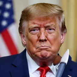 donald trump with a snotty nose